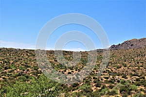 Bartlett Lake Reservoir, Maricopa County, State of Arizona, United States scenic landscape view