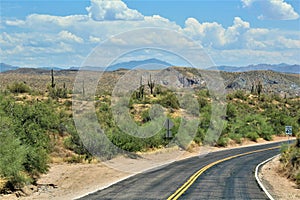 Bartlett Lake Reservoir, Maricopa County, State of Arizona, United States scenic landscape view