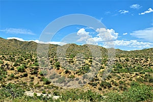 Bartlett Lake Reservoir, Maricopa County, State of Arizona, United States scenic landscape view