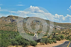 Bartlett Lake Reservoir, Maricopa County, State of Arizona, United States scenic landscape view