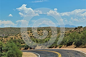 Bartlett Lake Reservoir, Maricopa County, State of Arizona, United States scenic landscape view