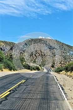 Bartlett Lake Reservoir, Maricopa County, State of Arizona, United States scenic landscape view