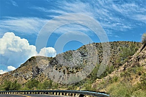 Bartlett Lake Reservoir, Maricopa County, State of Arizona, United States scenic landscape view