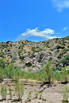 Bartlett Lake Reservoir, Maricopa County, State of Arizona, United States scenic landscape view