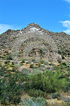 Bartlett Lake Reservoir, Maricopa County, State of Arizona, United States scenic landscape view