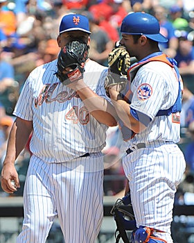 Bartolo Colon and Anthony Recker