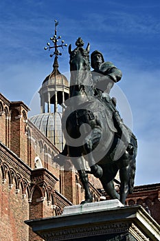 Bartolomeo Colleoni monument and San Giovanni e Paolo basilica dome