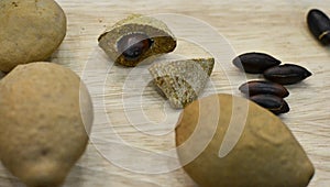 Baru Nuts displayed in different forms photo