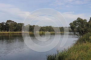 The Barwon River with residential Highton in the far distance