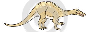 baryonyx dinosaur ancient vector illustration transparent background