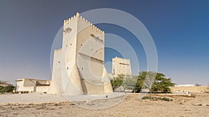 Barzan Towers timelapse hyperlapse, watchtowers near Doha - Qatar