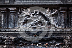 Bas relief. Brihadishwara Temple, Tanjore