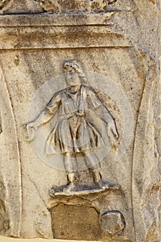 Bas relief carving in stone, Carthage, Tunisia