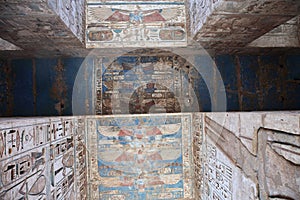 Bas-relief details of the Medinet Habu temple