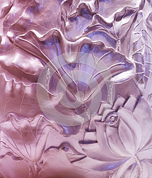 Bas-relief of flowers photo