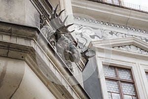 Bas-relief in the form of a moose head