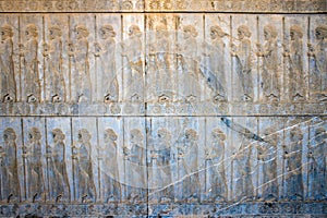 Bas-relief of Immortal soldiers photo