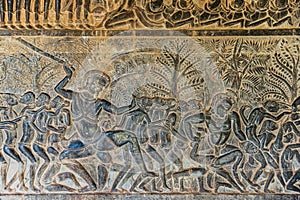 Bas Relief of the Judgment of the death by Yama, South Gallery, Angkor Wat