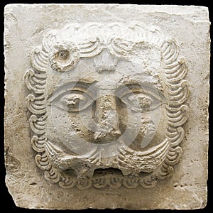 Bas-relief of a lion on a white stone - the end of 12 centuries