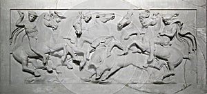 Bas-relief on a sarcophagus
