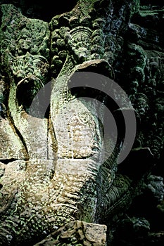 Bas-relief stone carving, Angkor Wat, Siem Reap, Cambodia