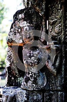 Bas-relief stone carving, Angkor Wat, Siem Reap, Cambodia