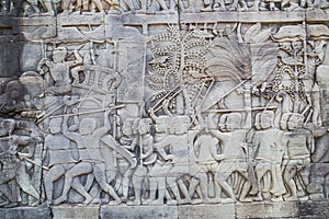 Bas-reliefs in Prasat Bayon complex