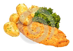 Basa Fish Fillet With Boiled Potatoes photo