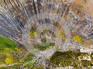 Basalt cliffs Nature Park, aerial view, Sinop - Turkey