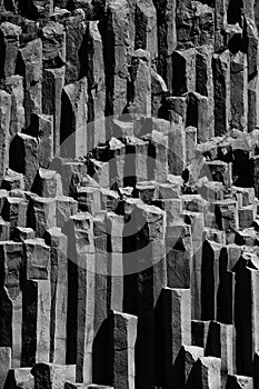 Basalt columns in Iceland, near Vik.