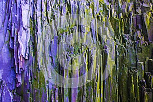 Basalt columns texture