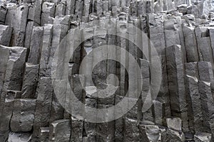 Basalt cave at at Reynisfjara Beach photo