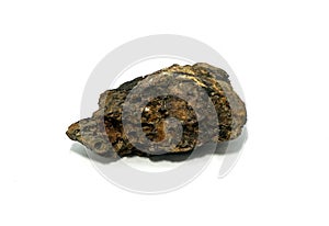 Macro shooting of Basalt on white background. photo