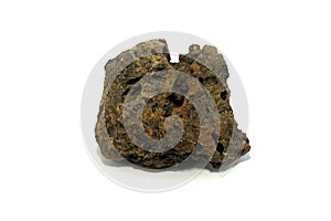 Macro shooting of Basalt on white background. photo