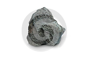 Specimen raw of Basalt stone isolated on white background. photo