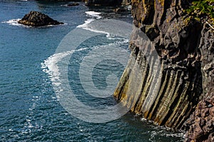 Basalt formations on the coast of Iceland