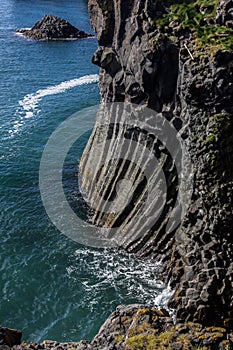 Basalt formations on the coast of Iceland