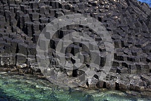 Basalt rock formation - Scotland photo