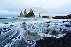 Basalt rock formations `Troll toes`