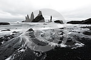 Basalt rock formations `Troll toes`