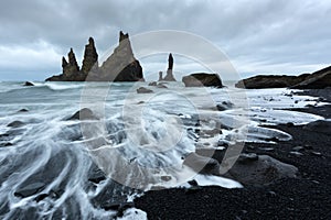 Basalt rock formations `Troll toes`