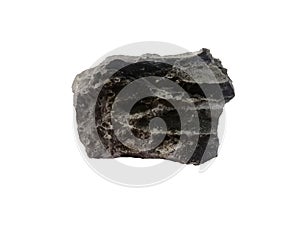 Basalt rock isolated on a white background.