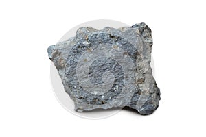 Basalt rock isolated on white background.