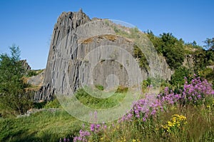 Basalt rock Panska Skala, Czech republic