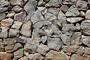 Basalt rock wall