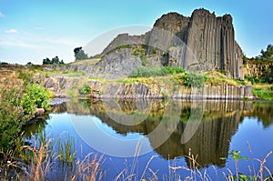 Basalt rocks named organ, Czech republic