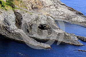 Basalt rocks in Nanatsugama