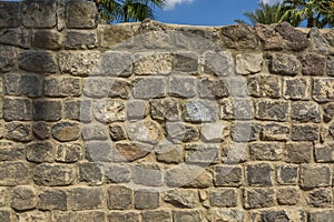 Basalt stone brick traditional wall photo