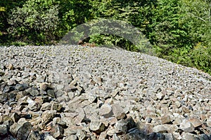 Basalt stone sea, unique natural phenomenon close to Somoska castle