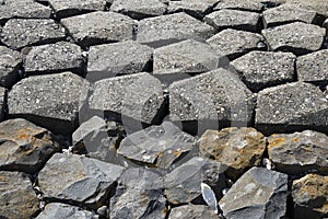 Basalt stones and artificial basalt stones to protect the